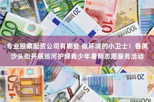 专业股票配资公司有哪些 做环境的小卫士！番禺沙头街开展巡河护绿青少年暑期志愿服务活动