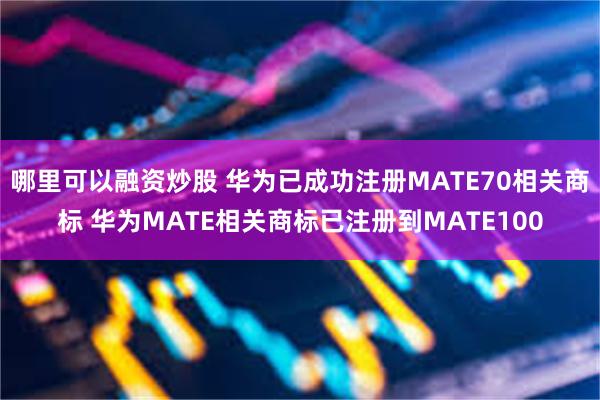 哪里可以融资炒股 华为已成功注册MATE70相关商标 华为MATE相关商标已注册到MATE100