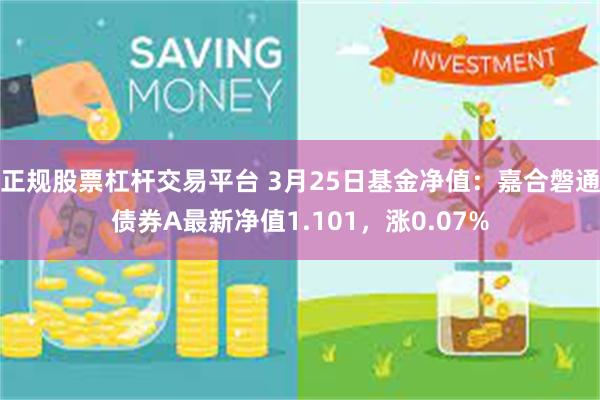 正规股票杠杆交易平台 3月25日基金净值：嘉合磐通债券A最新净值1.101，涨0.07%