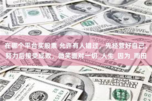 在哪个平台买股票 允许有人错过，先经营好自己，努力后接受成败，微笑面对一切_人生
